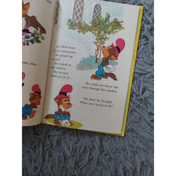 Vintage The Big Bad Wolf and Li'l Wolf Book Disney's Wonderful World of Reading - Picture 7 of 10